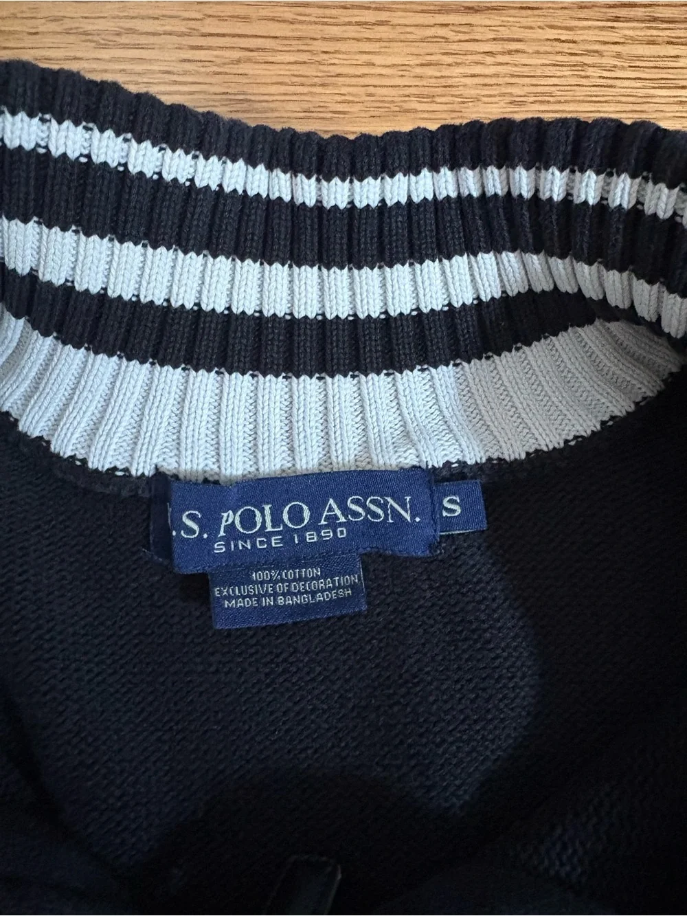US Polo Assn quarter zip sweater